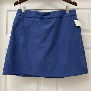 NWT Jamie Sadock Golf Skirt Blue Crinkle Built In Shorts Sz. 12